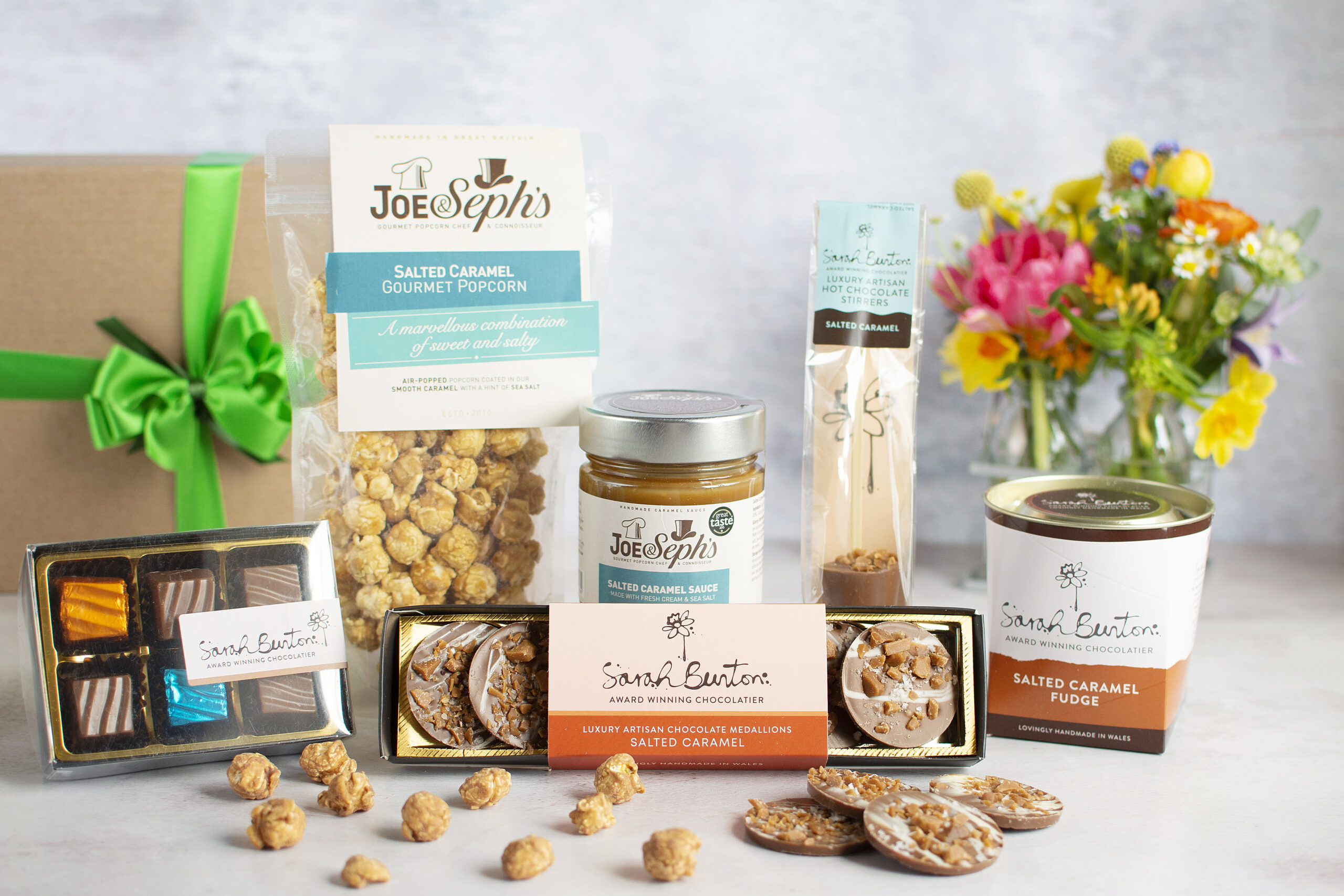 Salted Caramel Hamper Chocolate Hamper Gifts, chocolate & prosecco hampers, salted caramel fudge & more